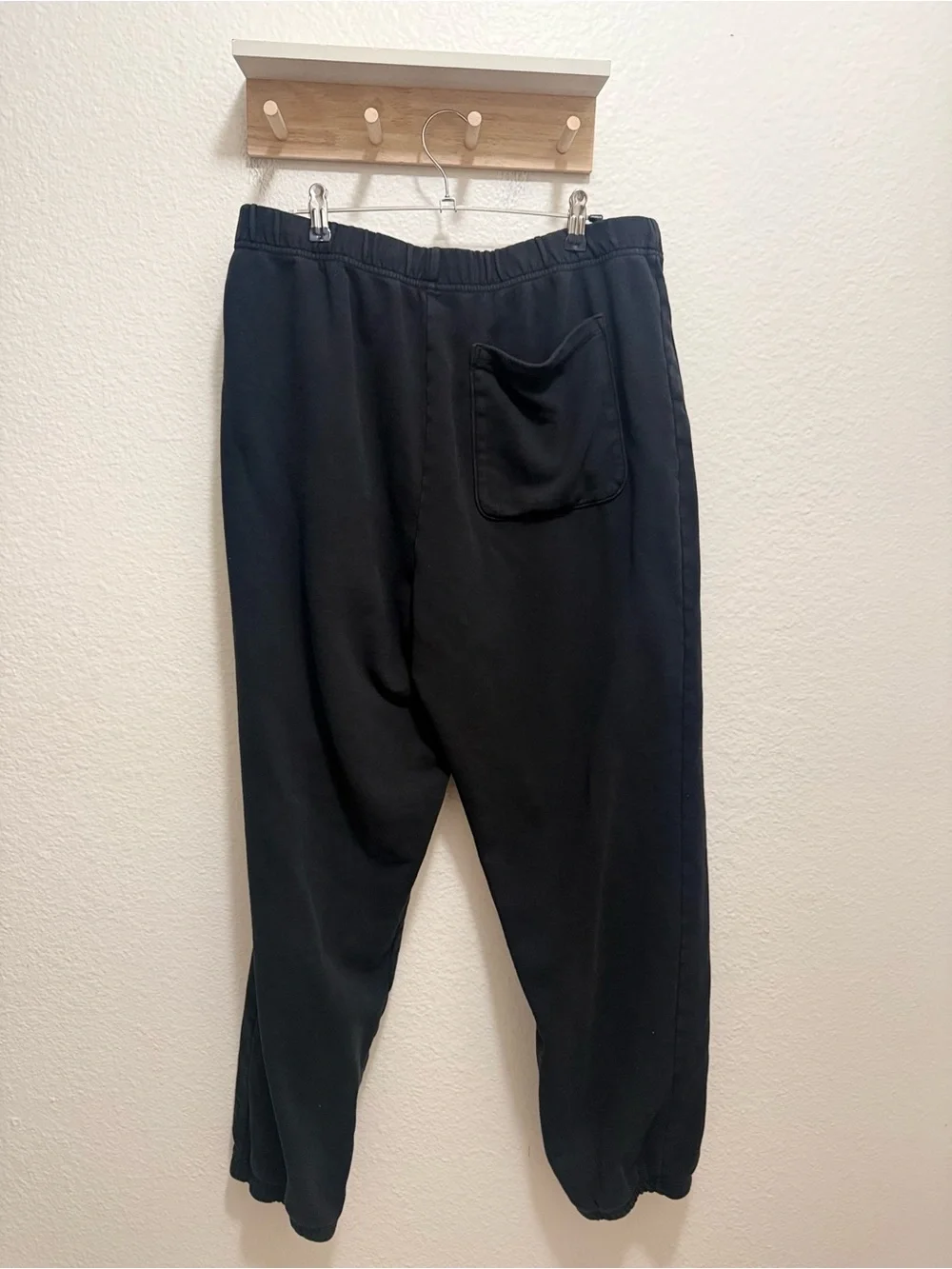SKIMS Men’s Cotton Fleece Classic Jogger Sweatpants Black Onyx Size Large